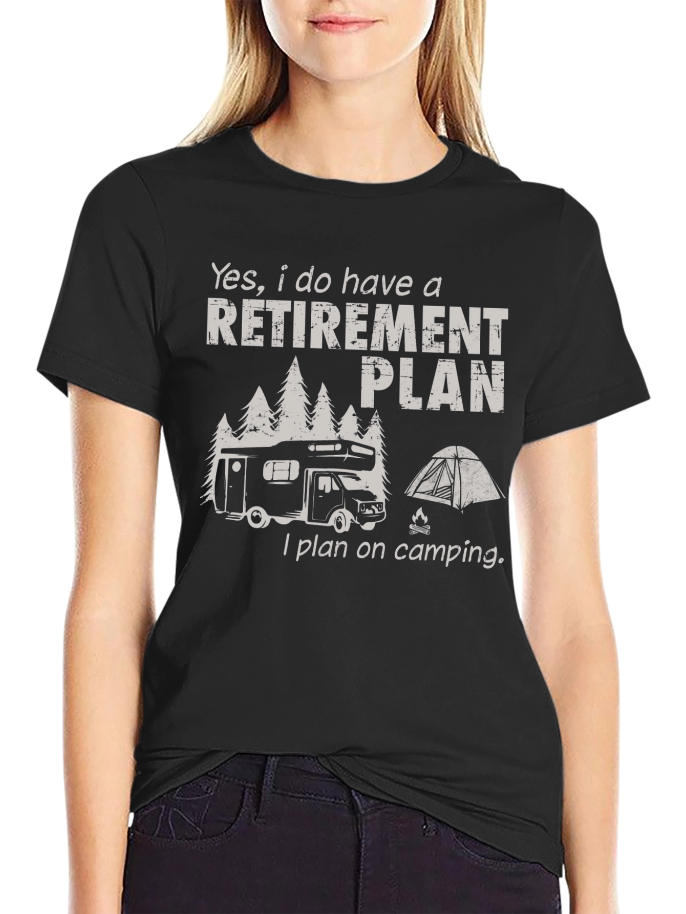 Retirement Plan Camping RV Graphic Tee