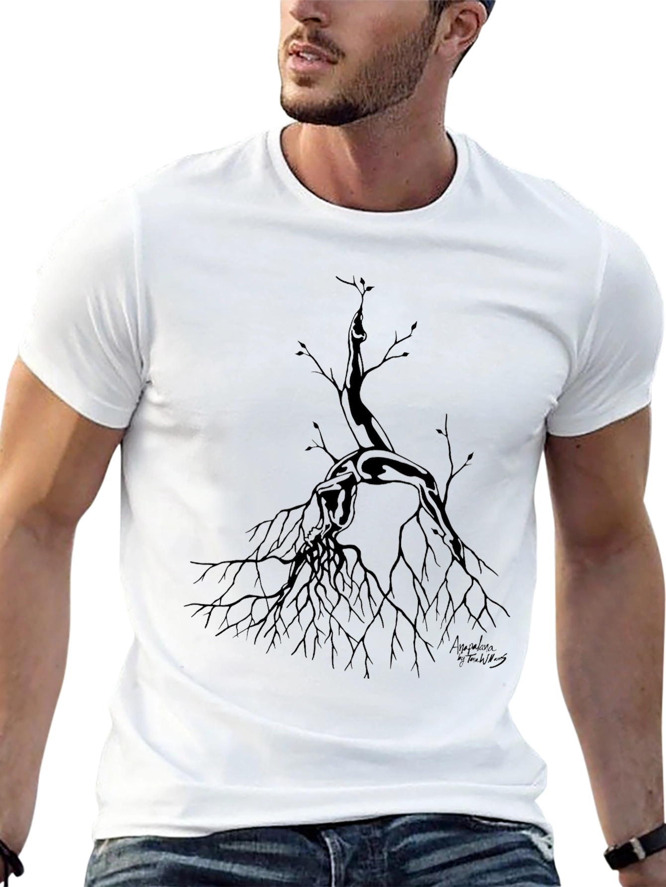 Unique Tree Graphic Tee - Stylish Black Cotton Shirt