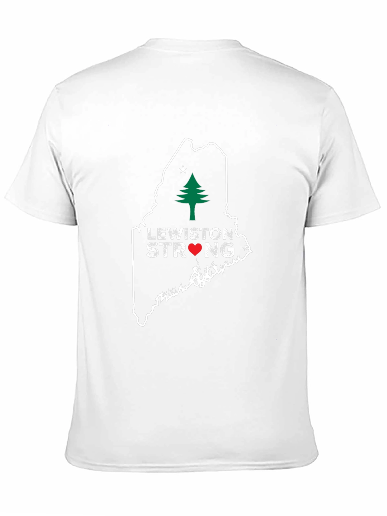Lewiston Strong Maine Outline Graphic T-Shirt