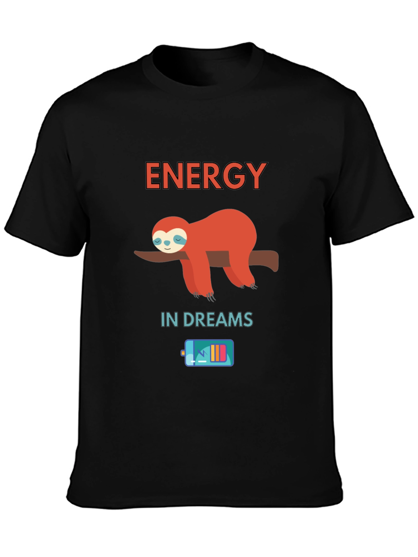 Energy in Dreams Sloth Graphic T-Shirt