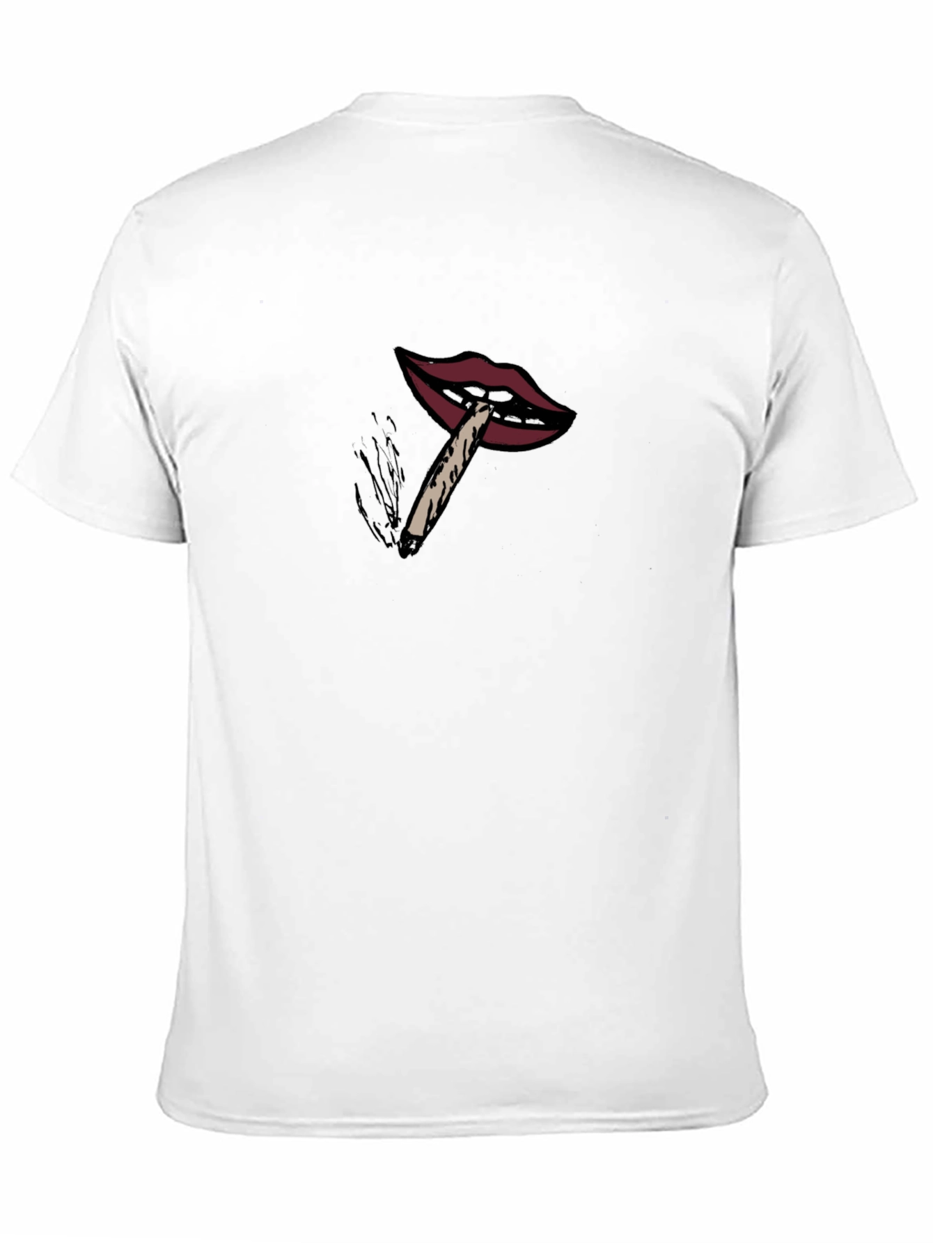 Lips Smoking Joint Graphic T-Shirt