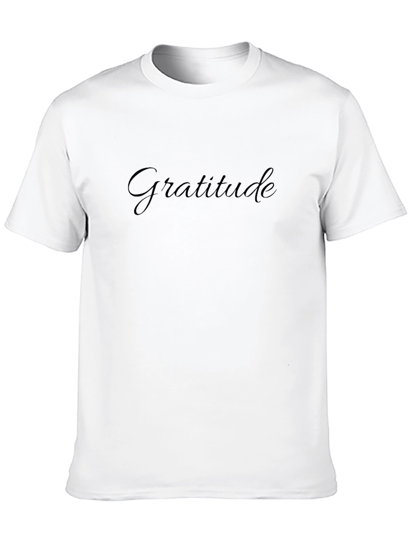 Gratitude Black T-Shirt - Stylish Minimalist Design