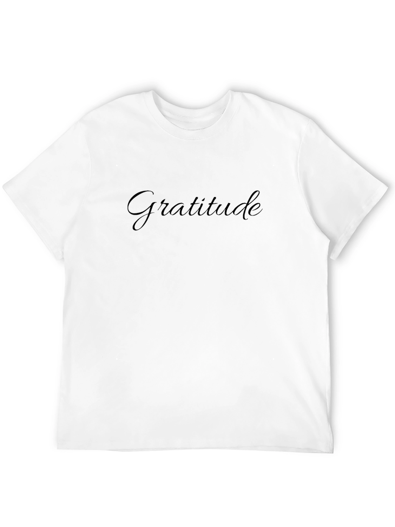 Gratitude Black T-Shirt - Stylish Minimalist Design