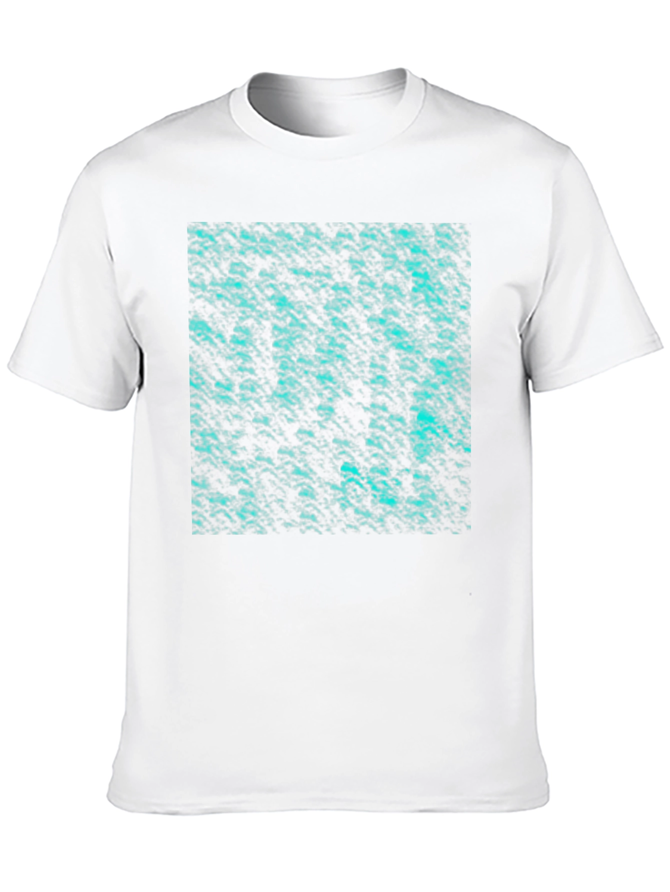 Abstract Teal Pattern Black T-Shirt