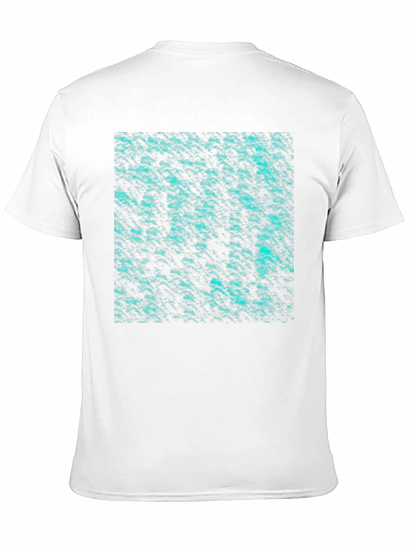 Abstract Teal Pattern Black T-Shirt