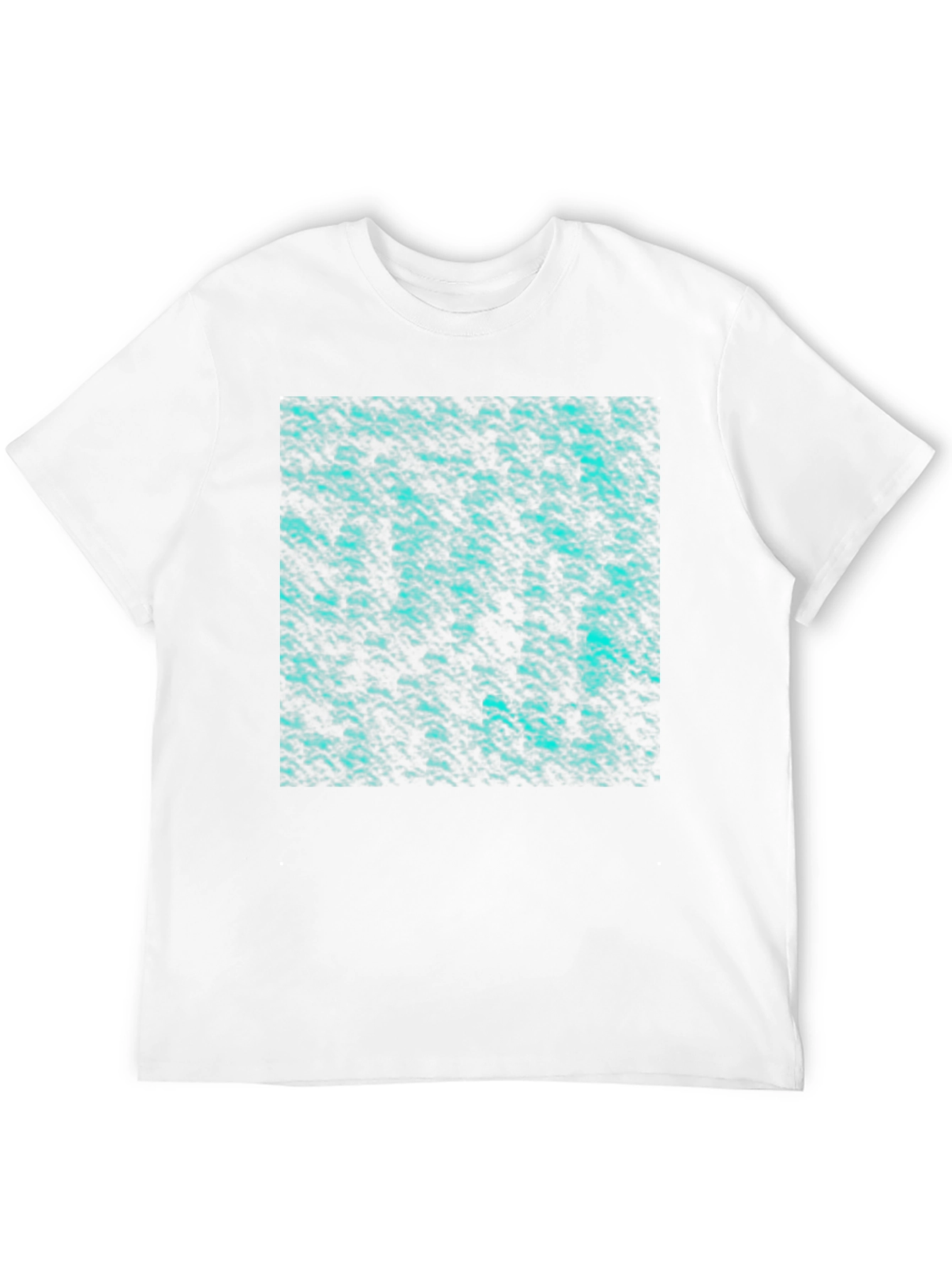Abstract Teal Pattern Black T-Shirt