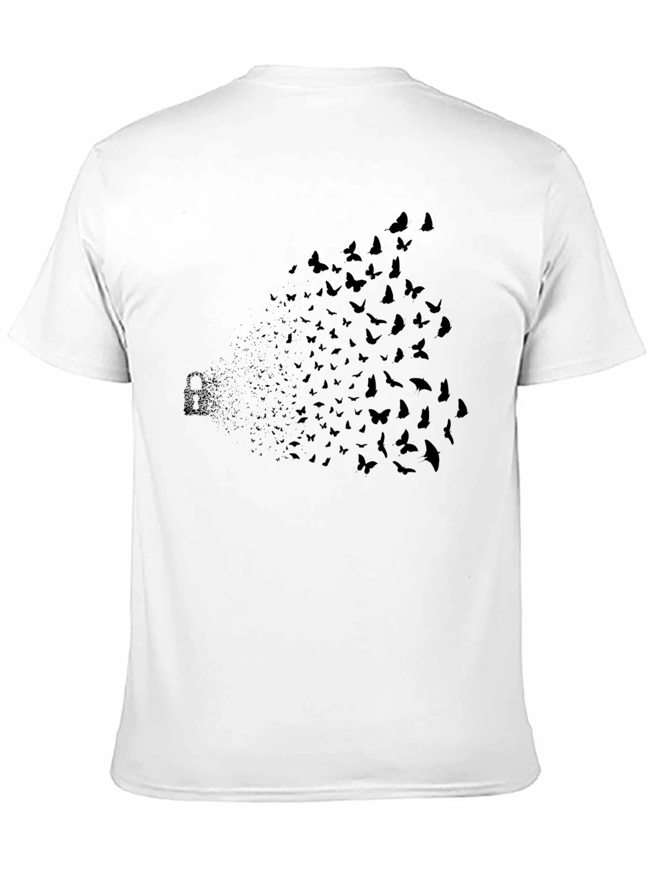 Butterfly Lock Graphic Tee - Stylish Cotton Blend