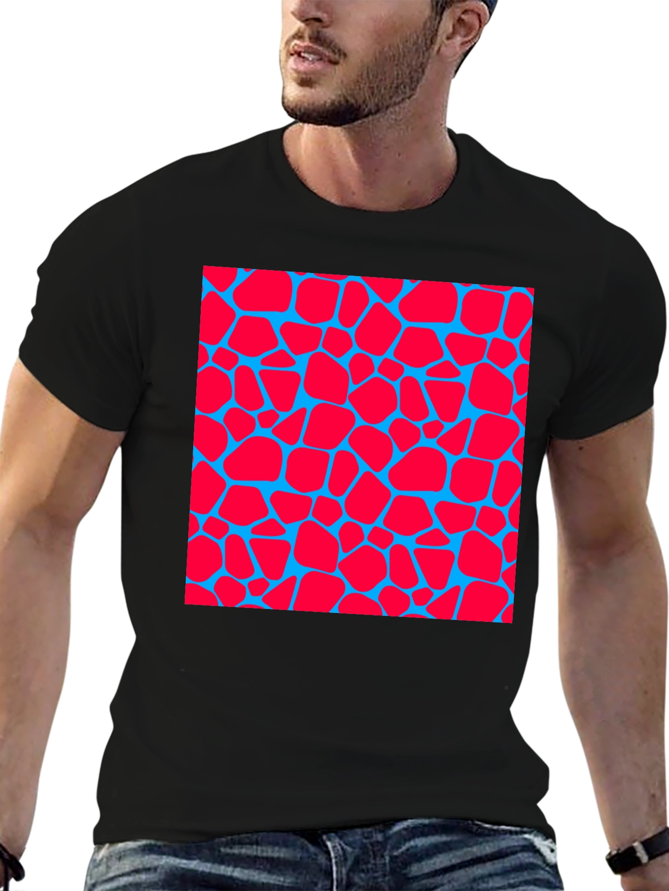 Bold Patterned Graphic Tee