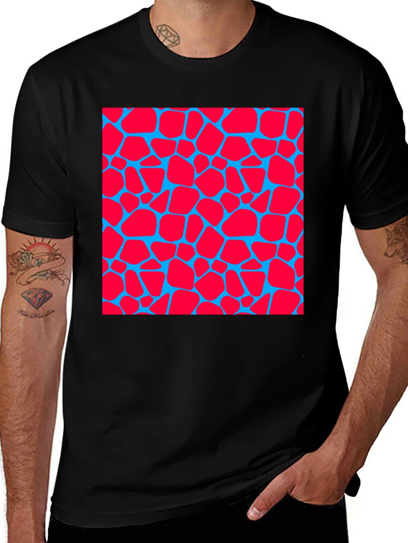 Bold Patterned Graphic Tee