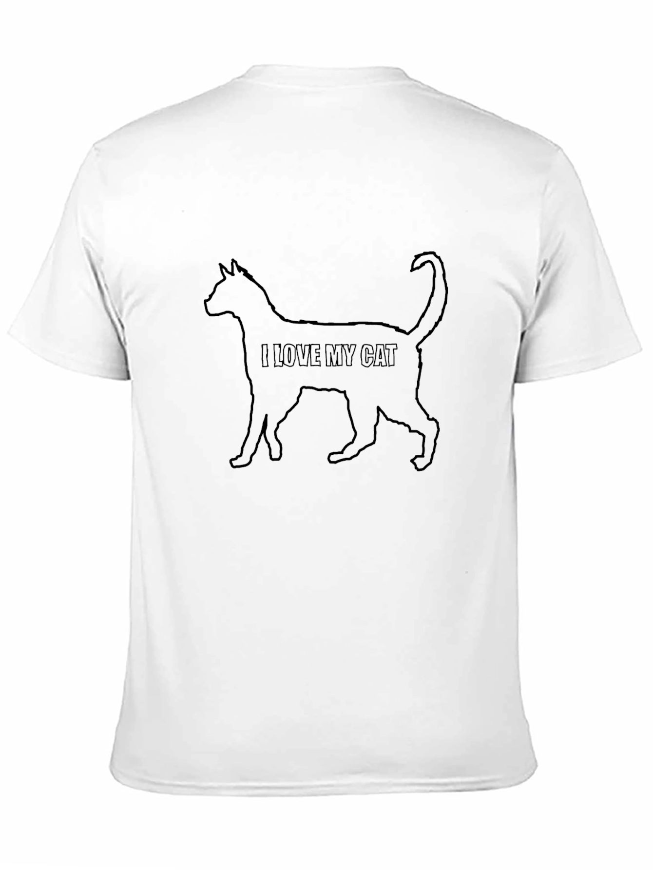 I Love My Cat Black T-Shirt