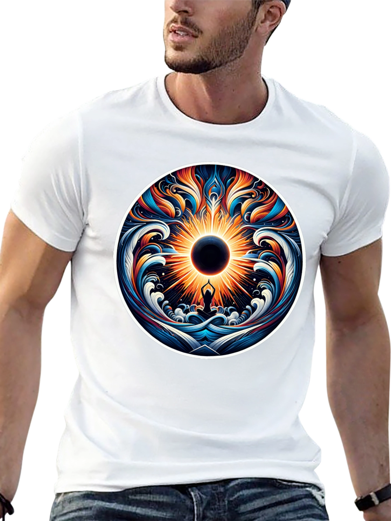Psychedelic Yoga Eclipse Graphic Tee
