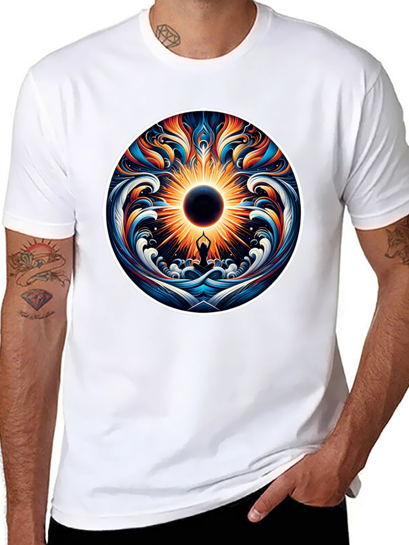 Psychedelic Yoga Eclipse Graphic Tee