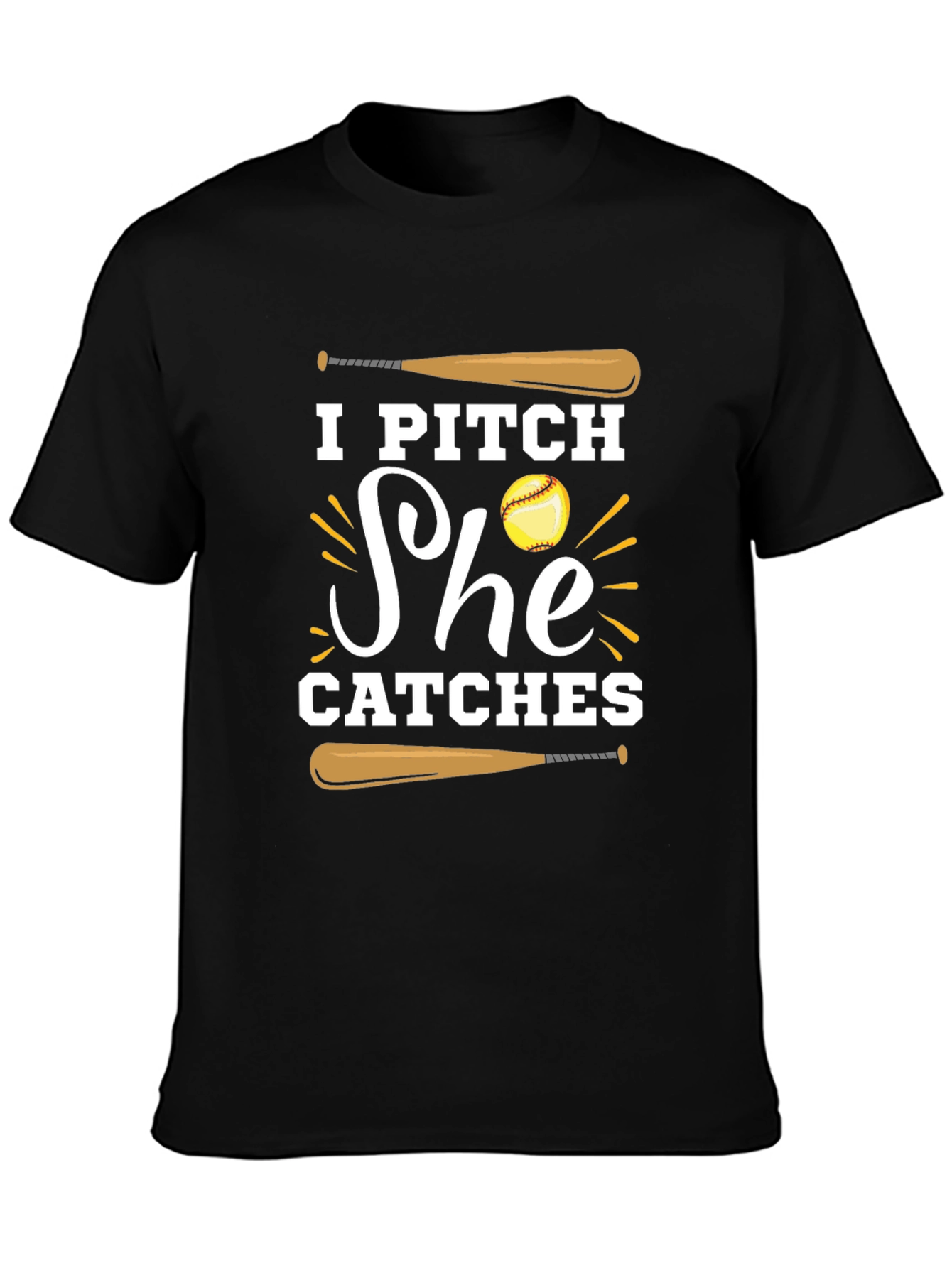 I Pitch She Catches Graphic Tee