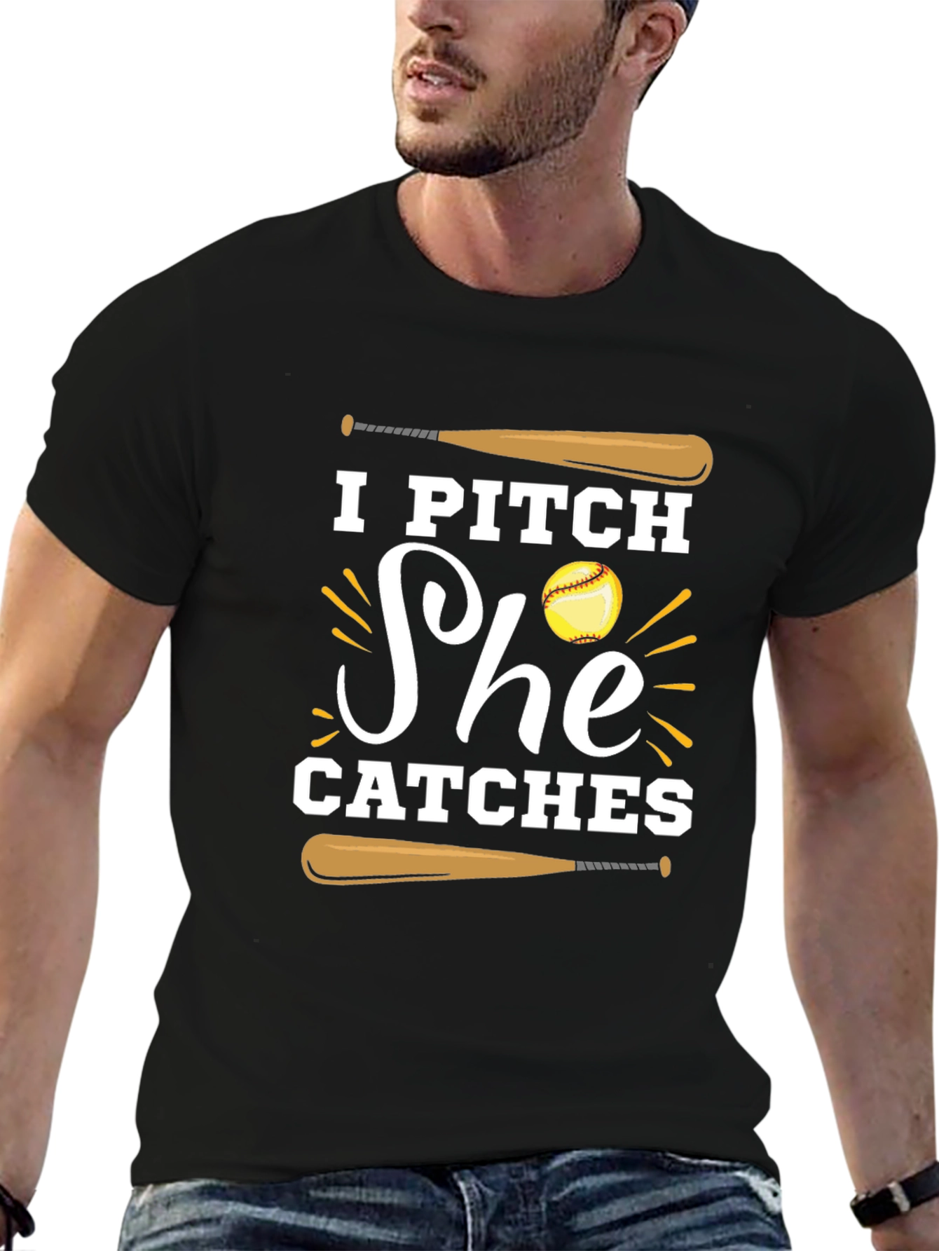 I Pitch She Catches Graphic Tee