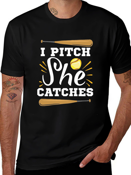 I Pitch She Catches Graphic Tee