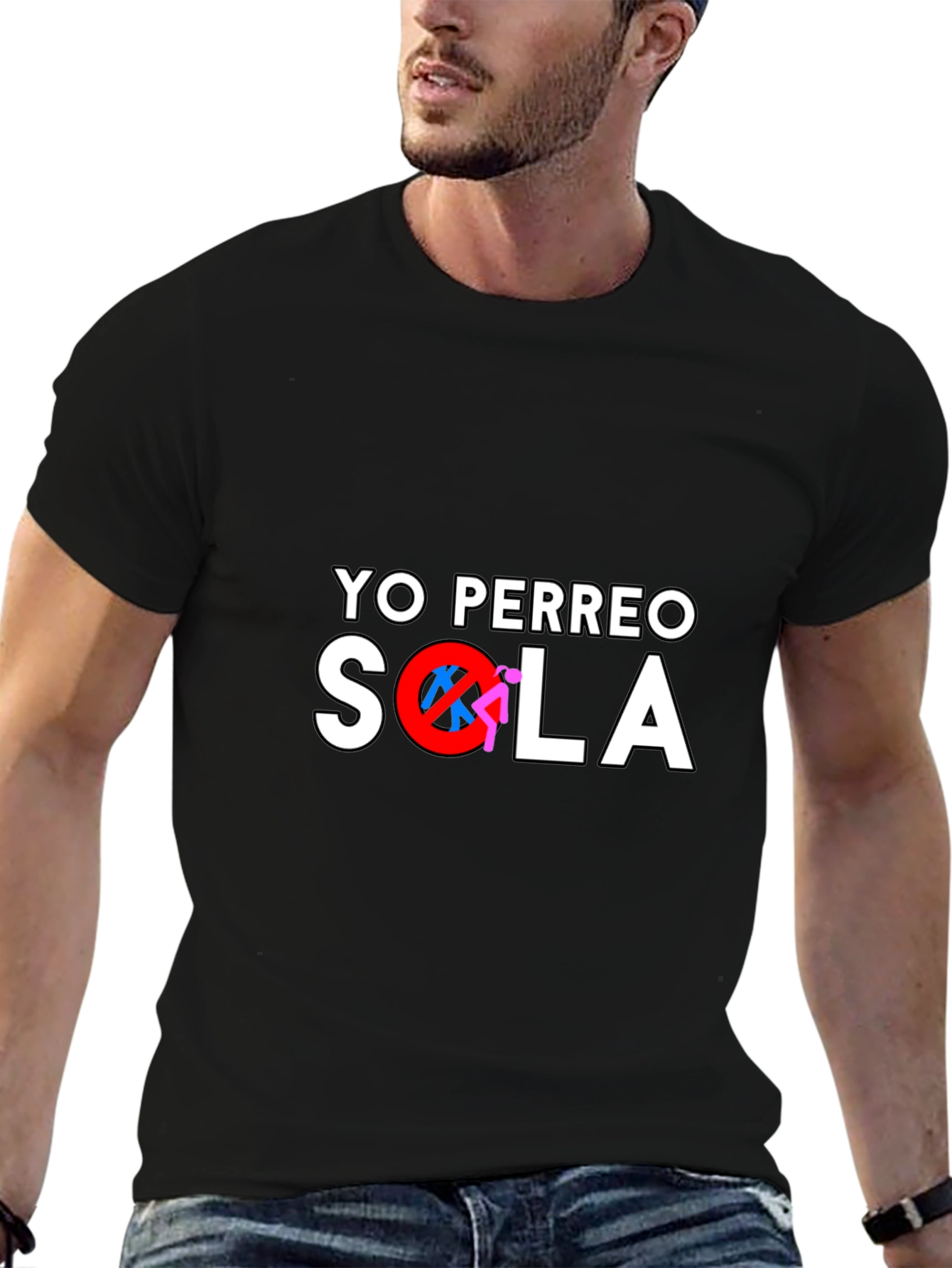 Yo Perreo Sola Graphic Tee - Trendy Black T-Shirt