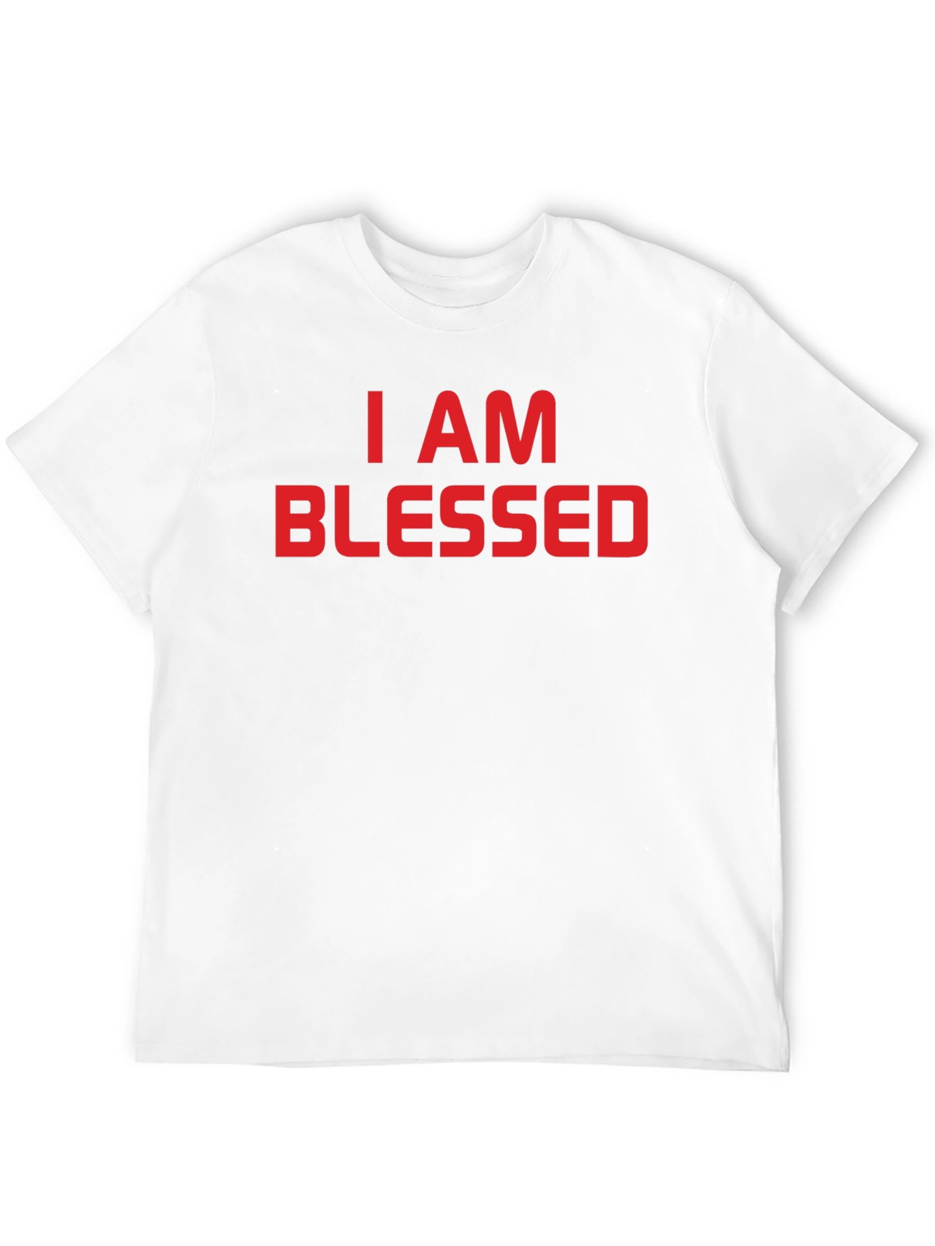 I AM BLESSED Graphic Tee - Black Cotton T-Shirt