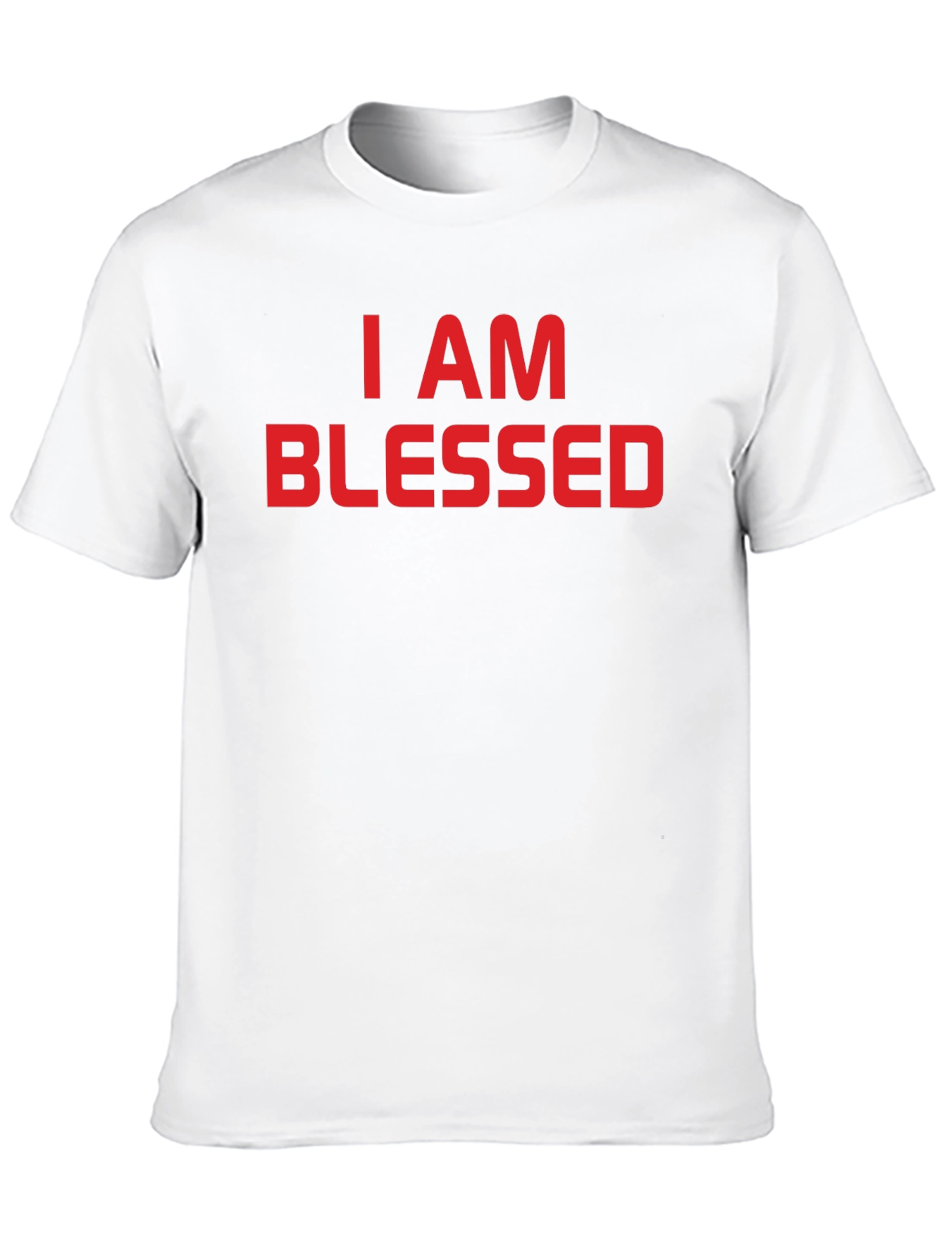 I AM BLESSED Graphic Tee - Black Cotton T-Shirt