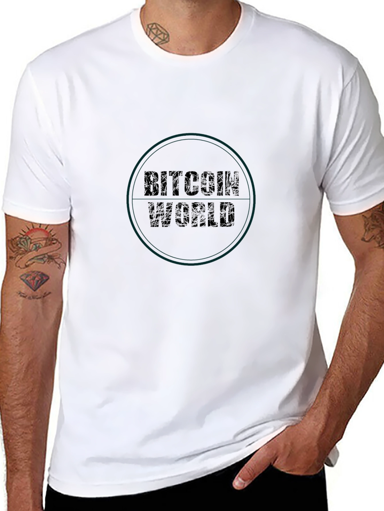 Bitcoin World Black Graphic Tee
