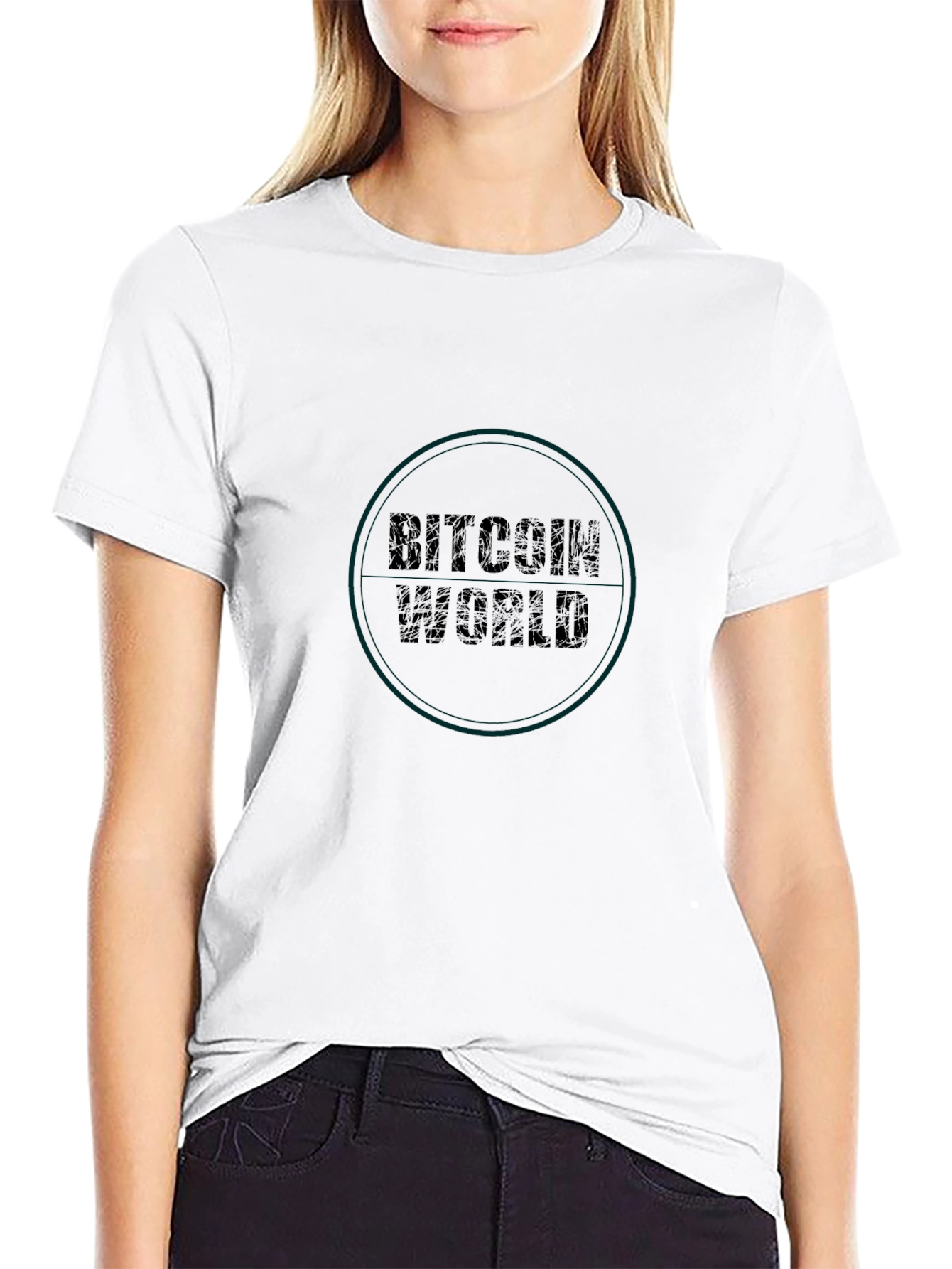 Bitcoin World Black Graphic Tee
