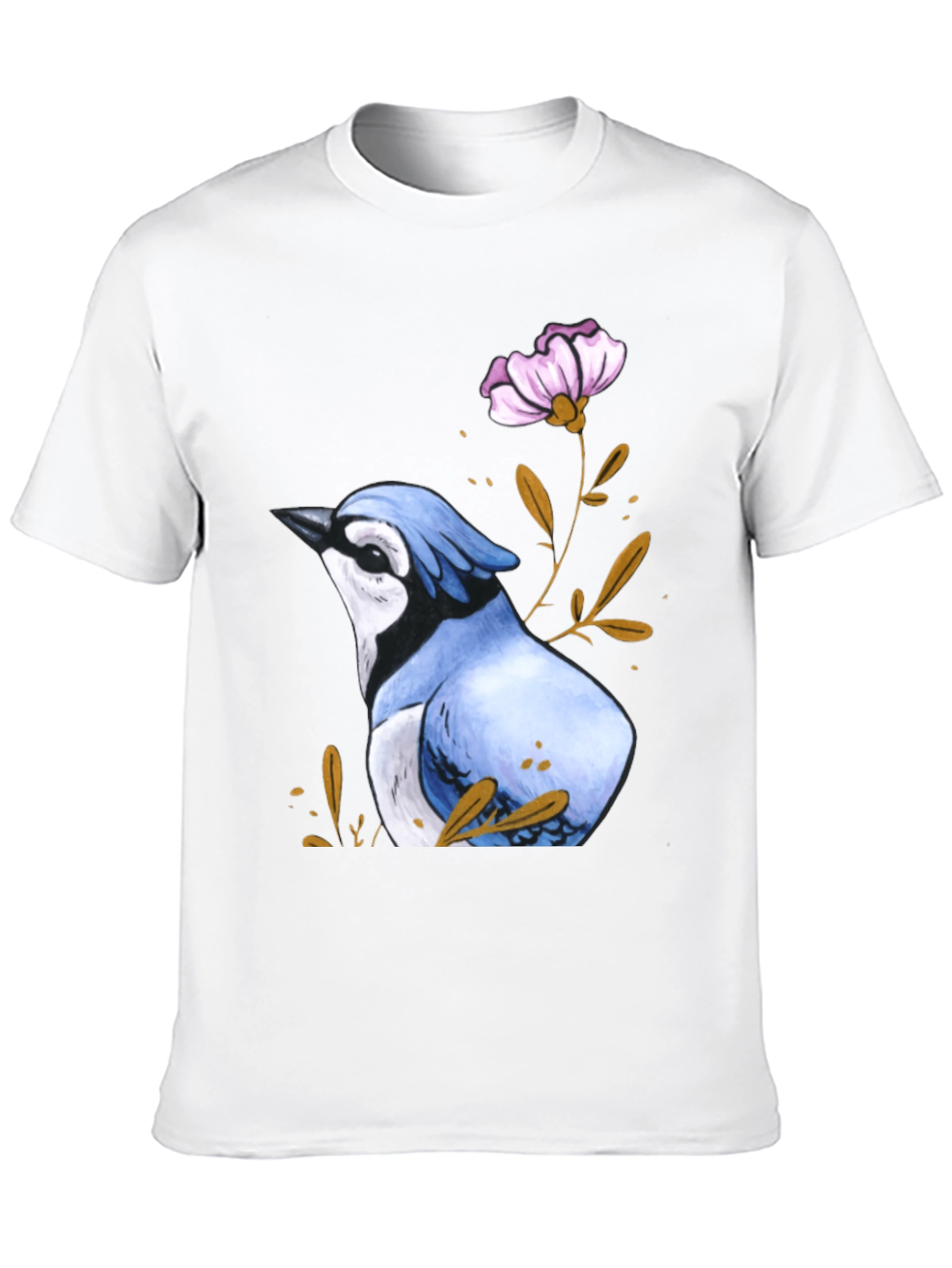 Blue Jay Flower T-Shirt