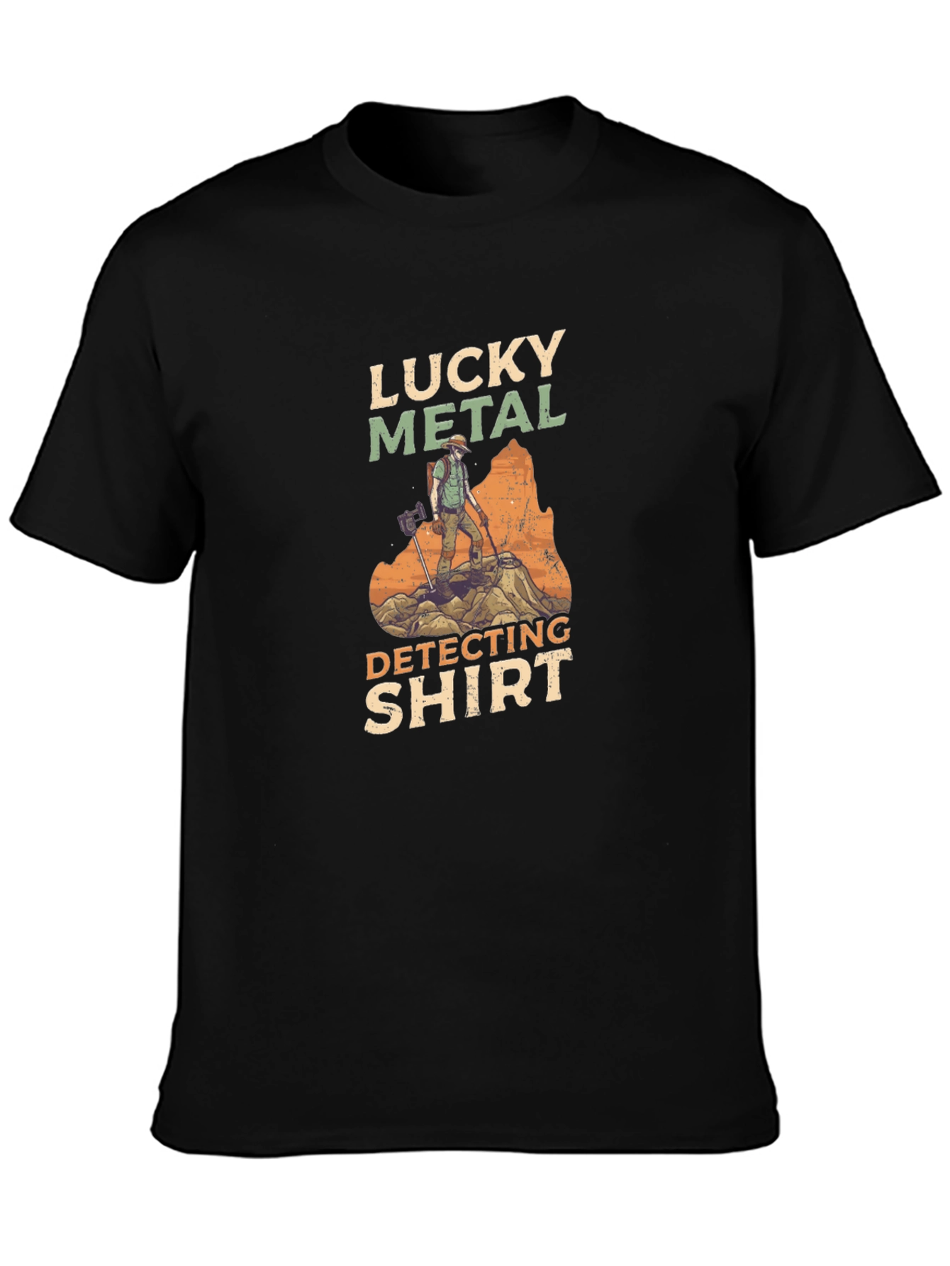 Lucky Metal Detecting Shirt - Black T-Shirt