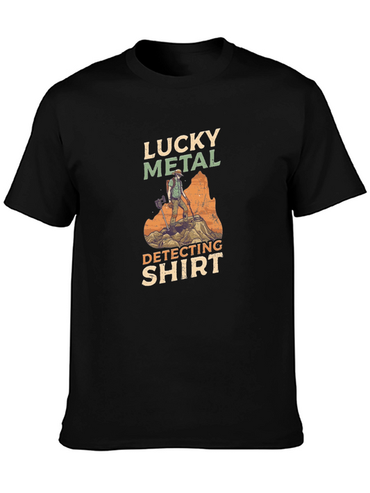 Lucky Metal Detecting Shirt - Black T-Shirt