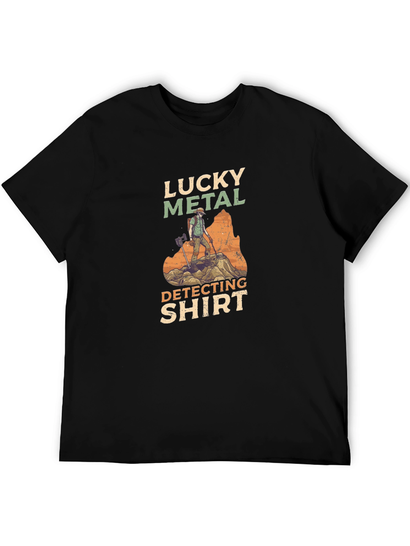Lucky Metal Detecting Shirt - Black T-Shirt