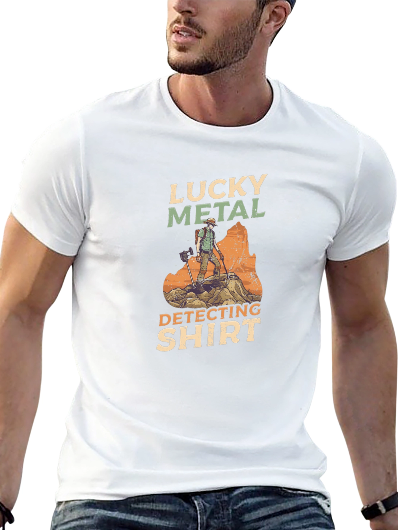 Lucky Metal Detecting Shirt - Black T-Shirt