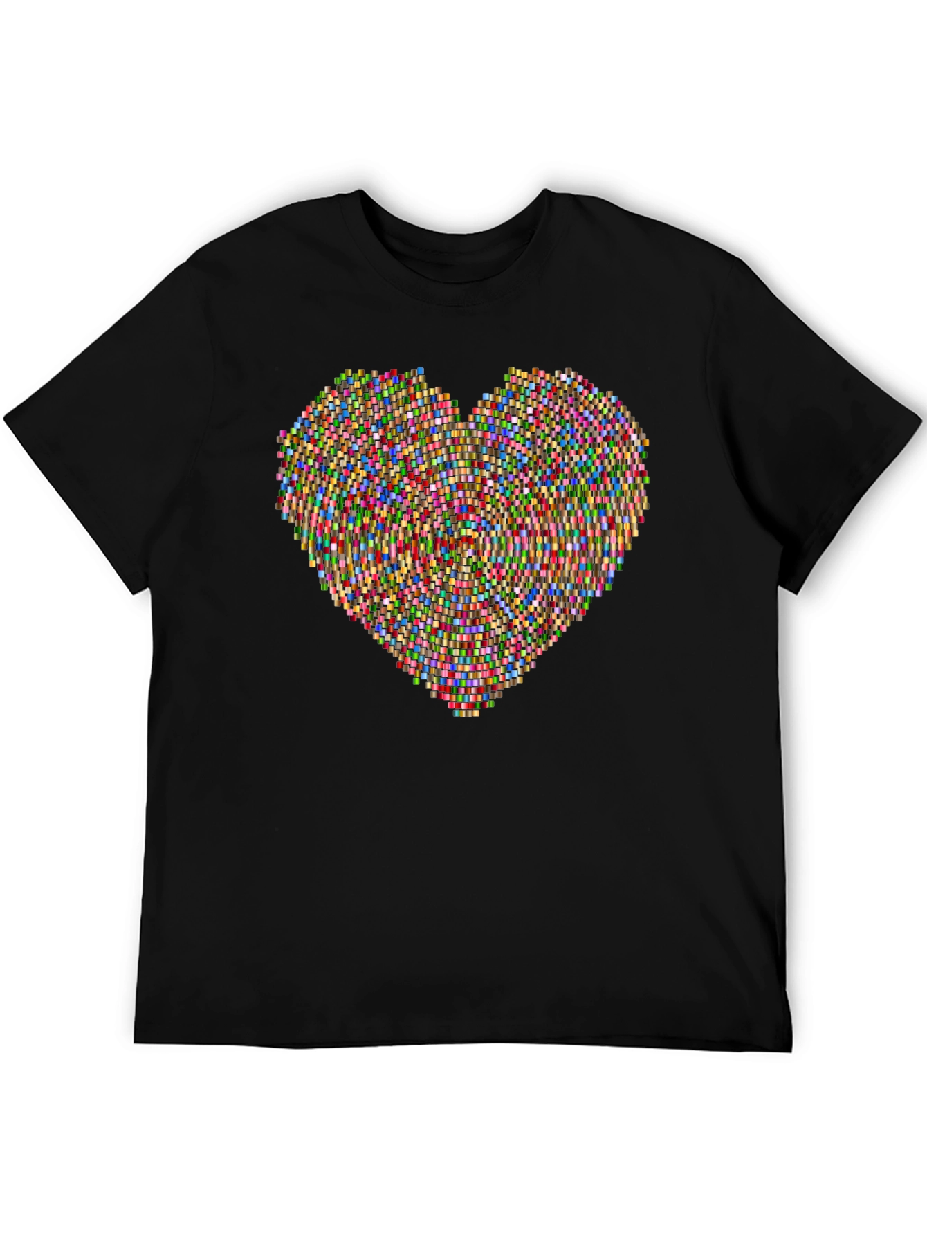 Mosaic Heart Tee - Unique Graphic Print Shirt