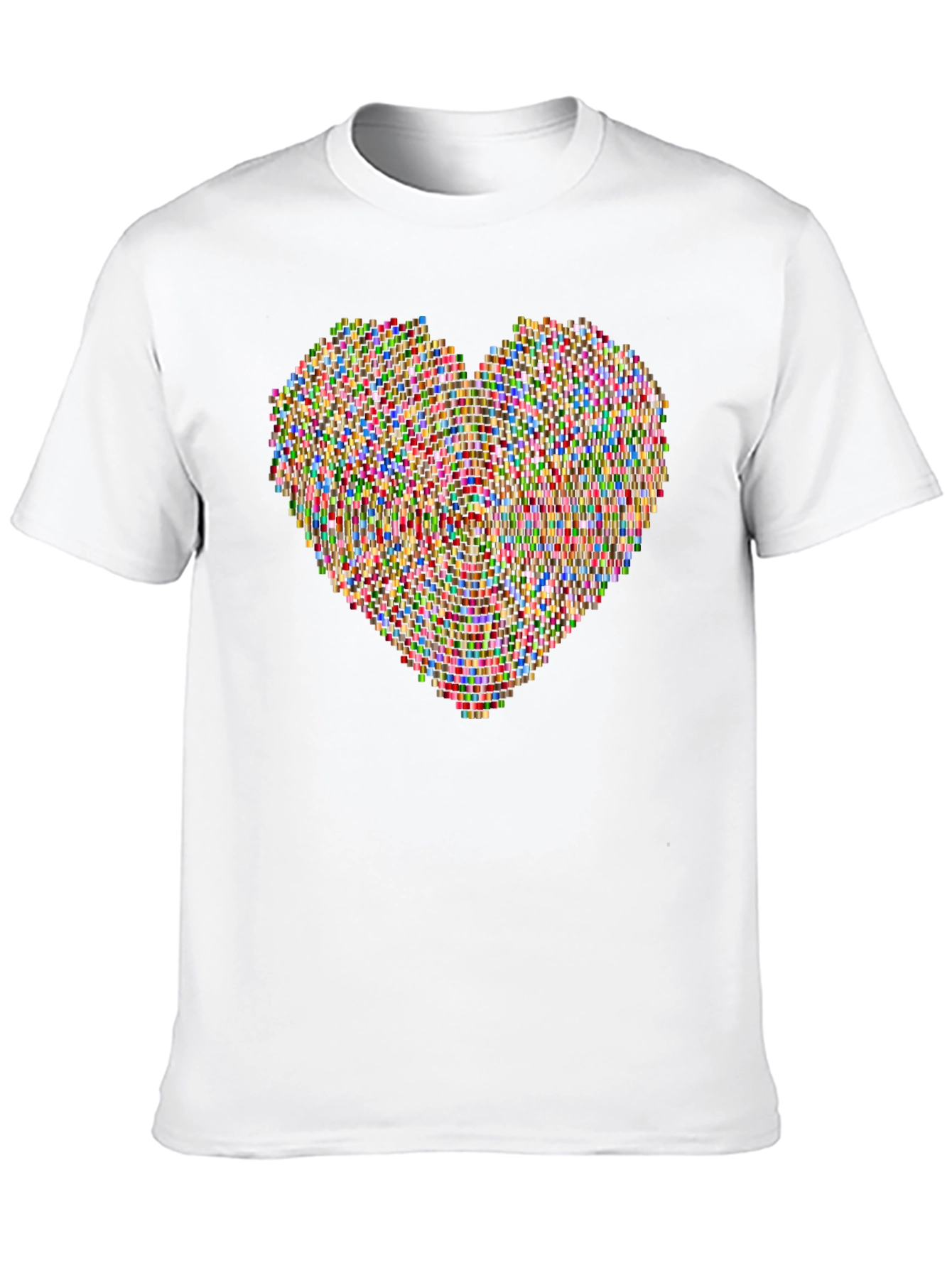 Mosaic Heart Tee - Unique Graphic Print Shirt