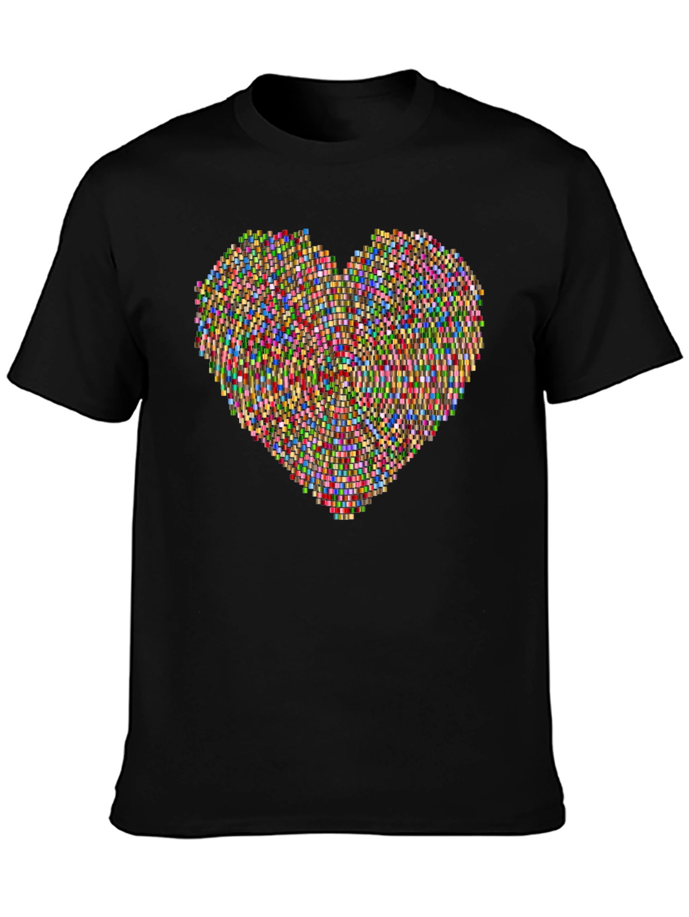 Mosaic Heart Tee - Unique Graphic Print Shirt