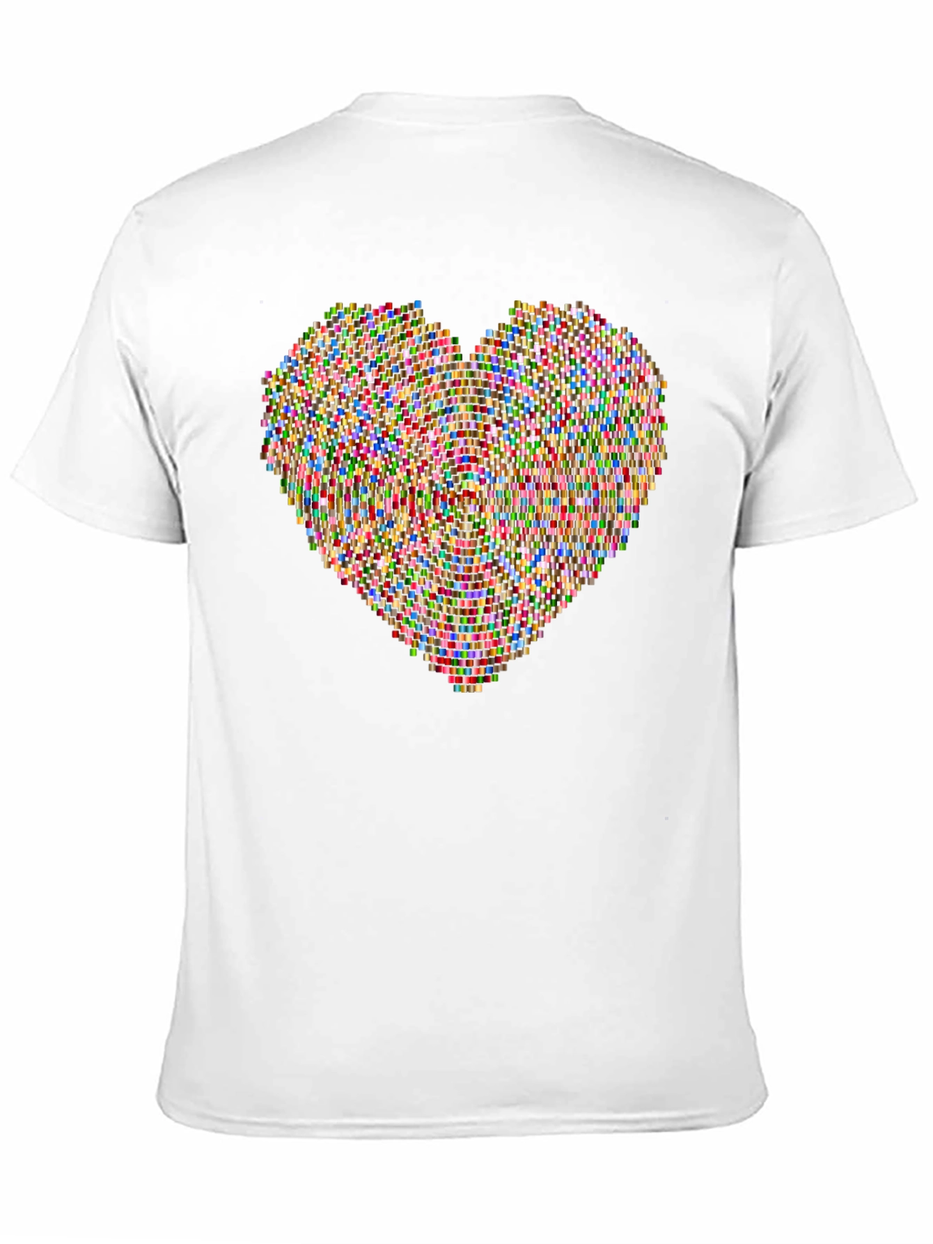 Mosaic Heart Tee - Unique Graphic Print Shirt