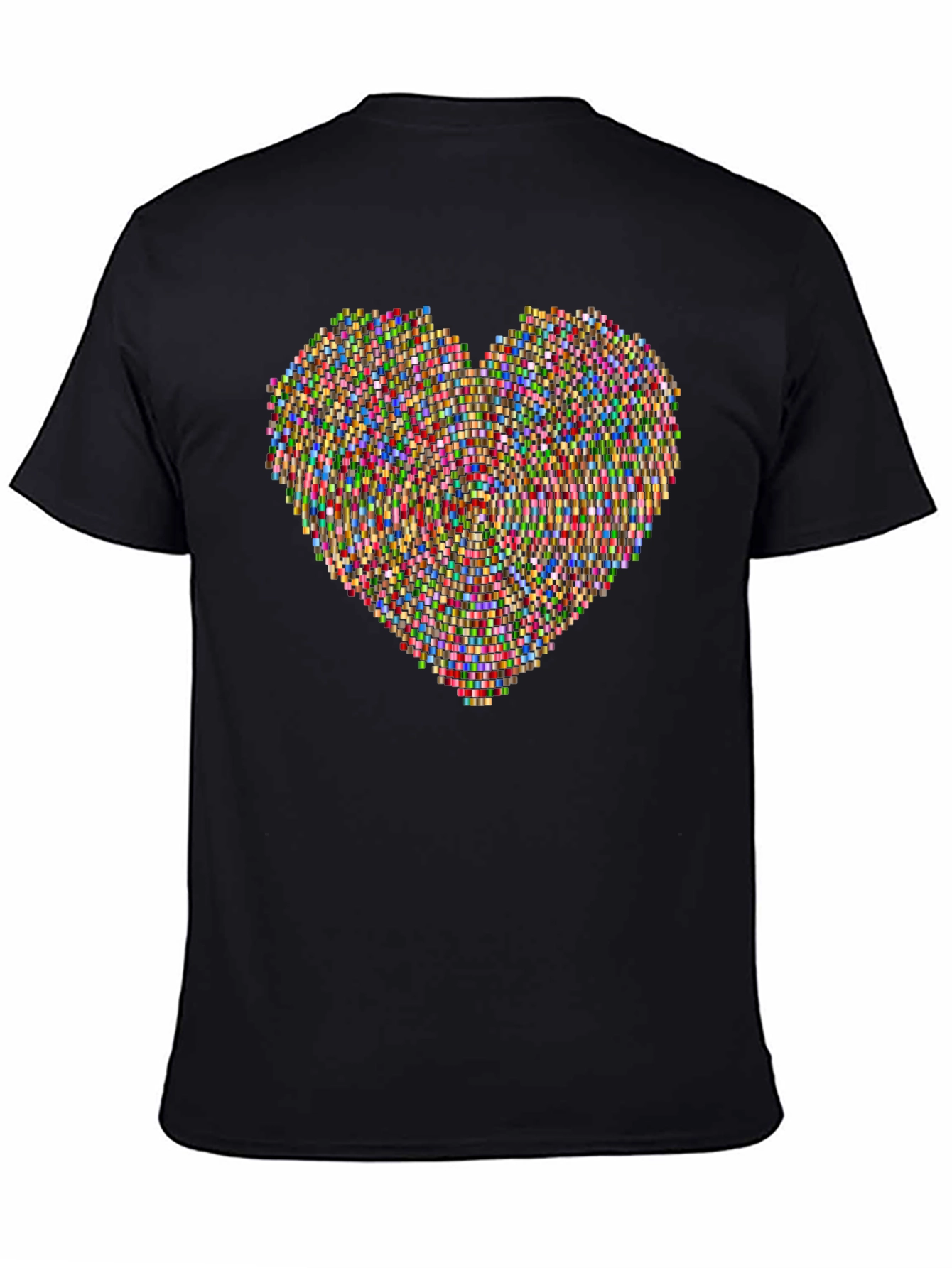 Mosaic Heart Tee - Unique Graphic Print Shirt