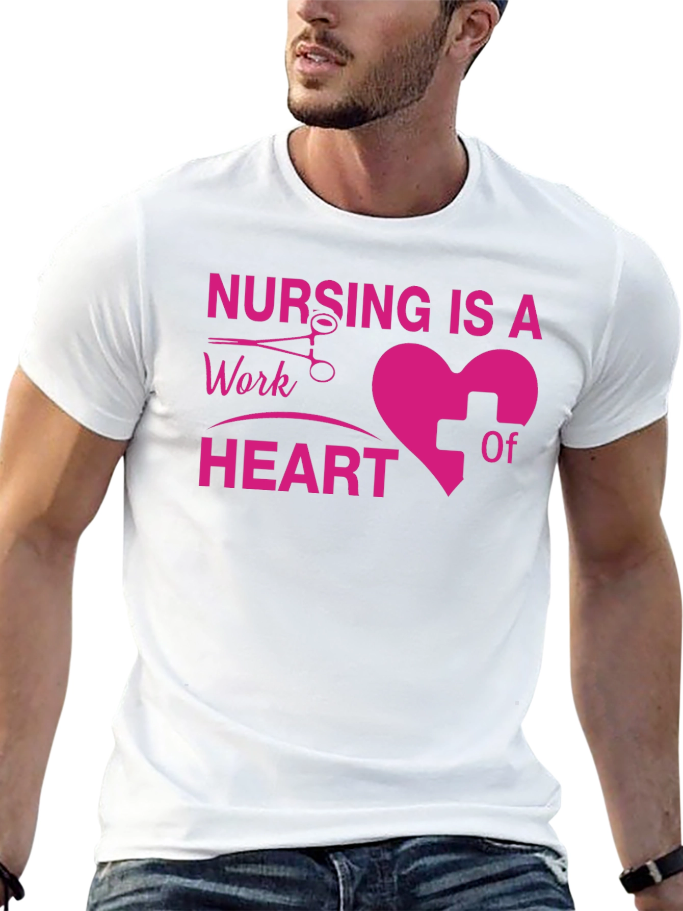Nursing Is A Work Of Heart T-Shirt
