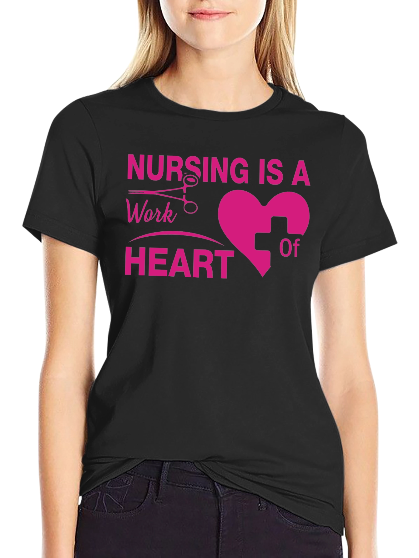 Nursing Is A Work Of Heart T-Shirt