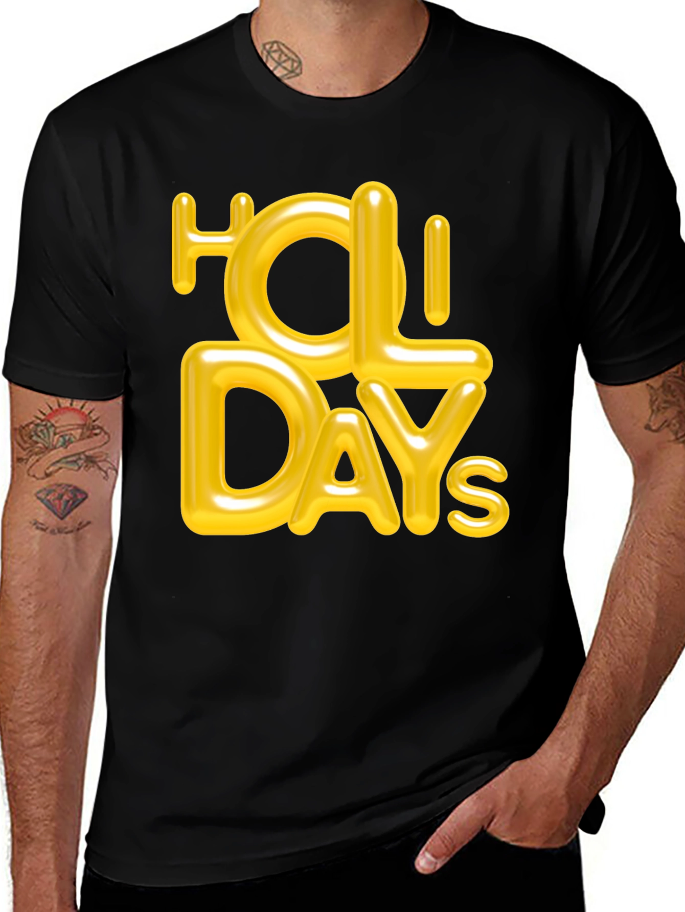 Holiday Graphic Tee - Stylish Black T-Shirt