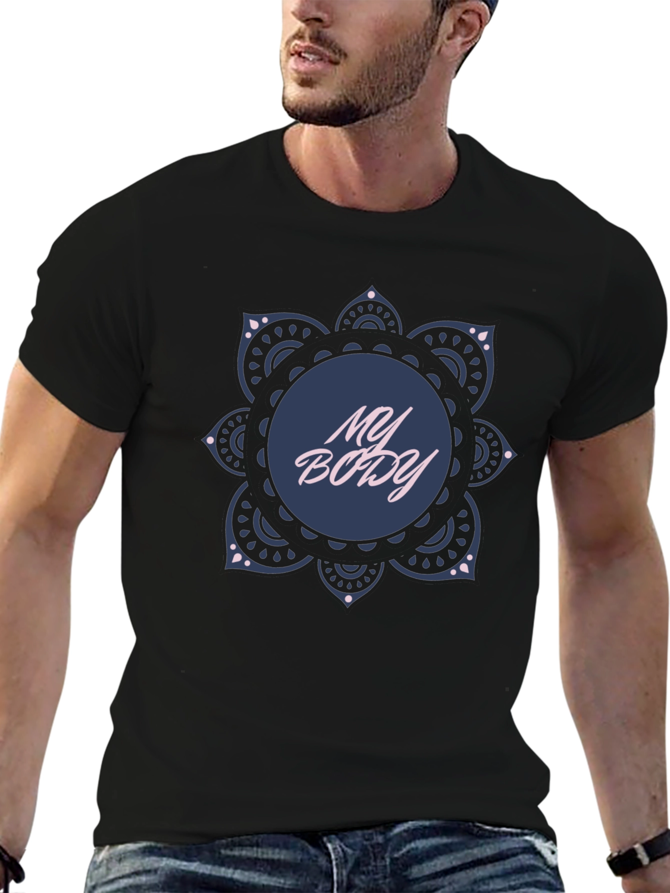 My Body Mandala T-Shirt - Black Graphic Tee