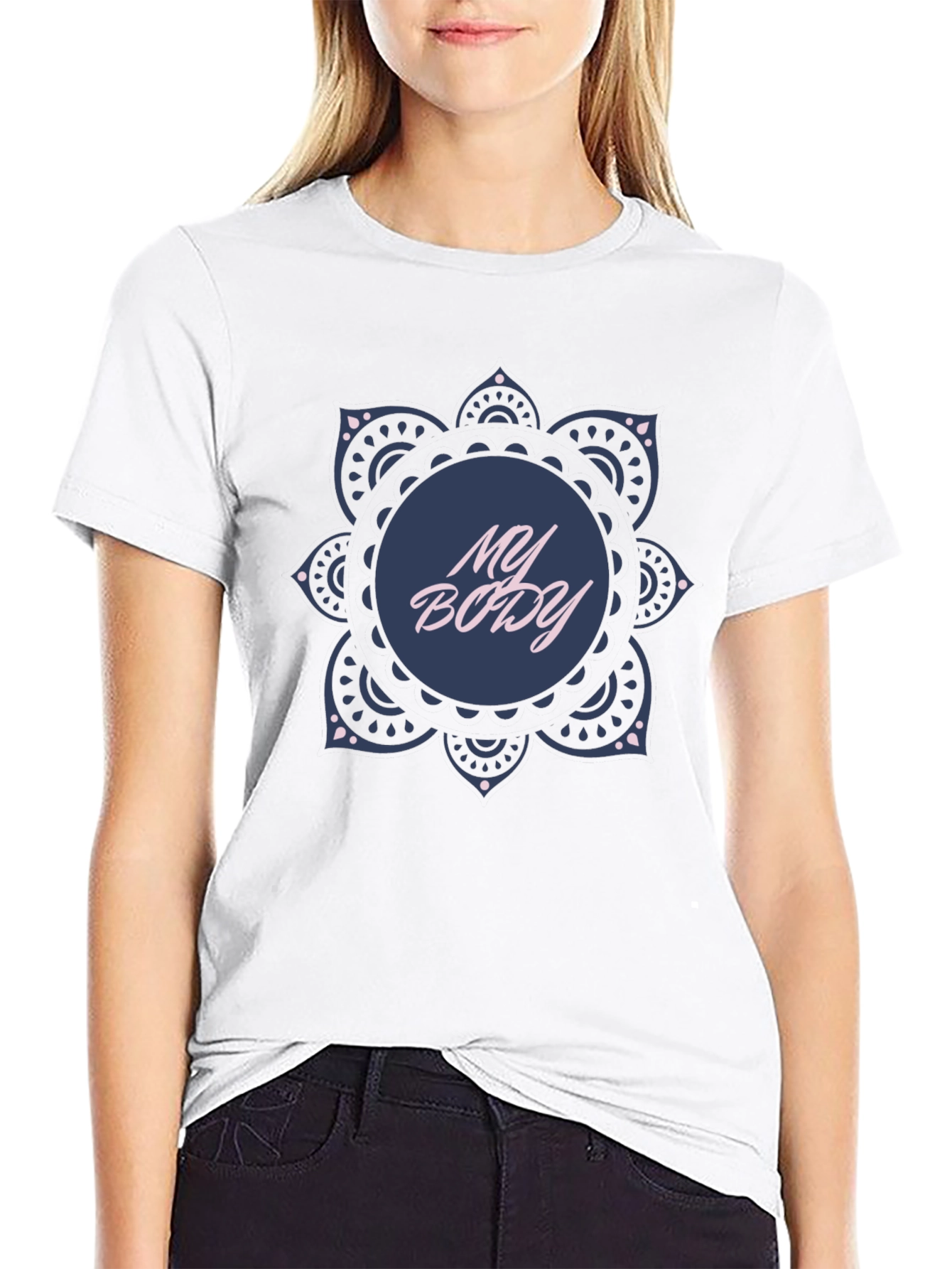 My Body Mandala T-Shirt - Black Graphic Tee