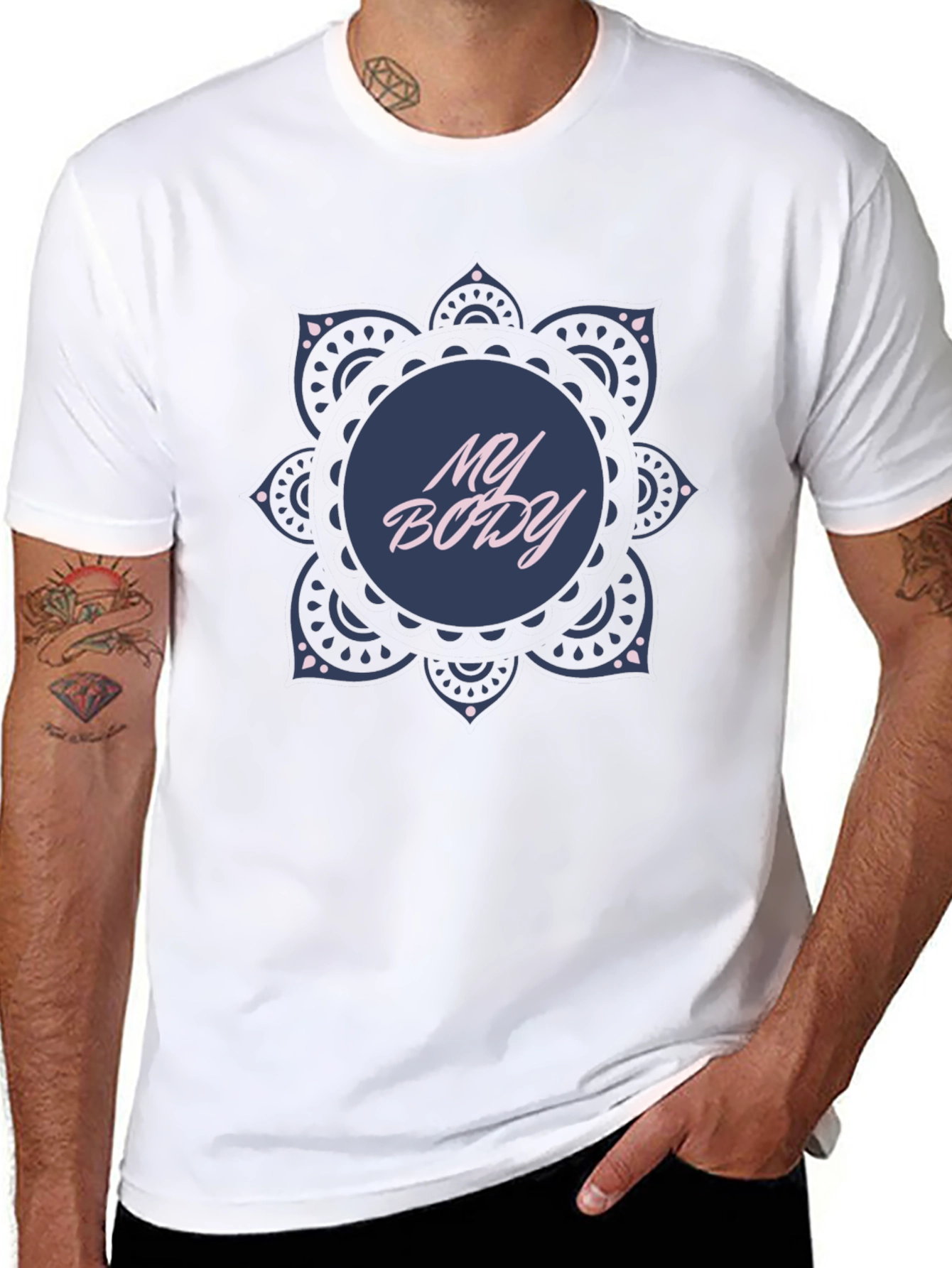 My Body Mandala T-Shirt - Black Graphic Tee