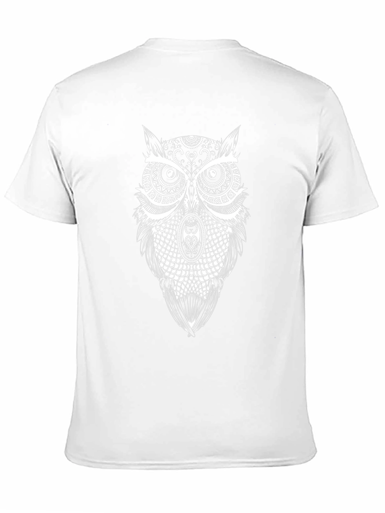 Owl Graphic Print T-Shirt - Stylish Mens Black Tee