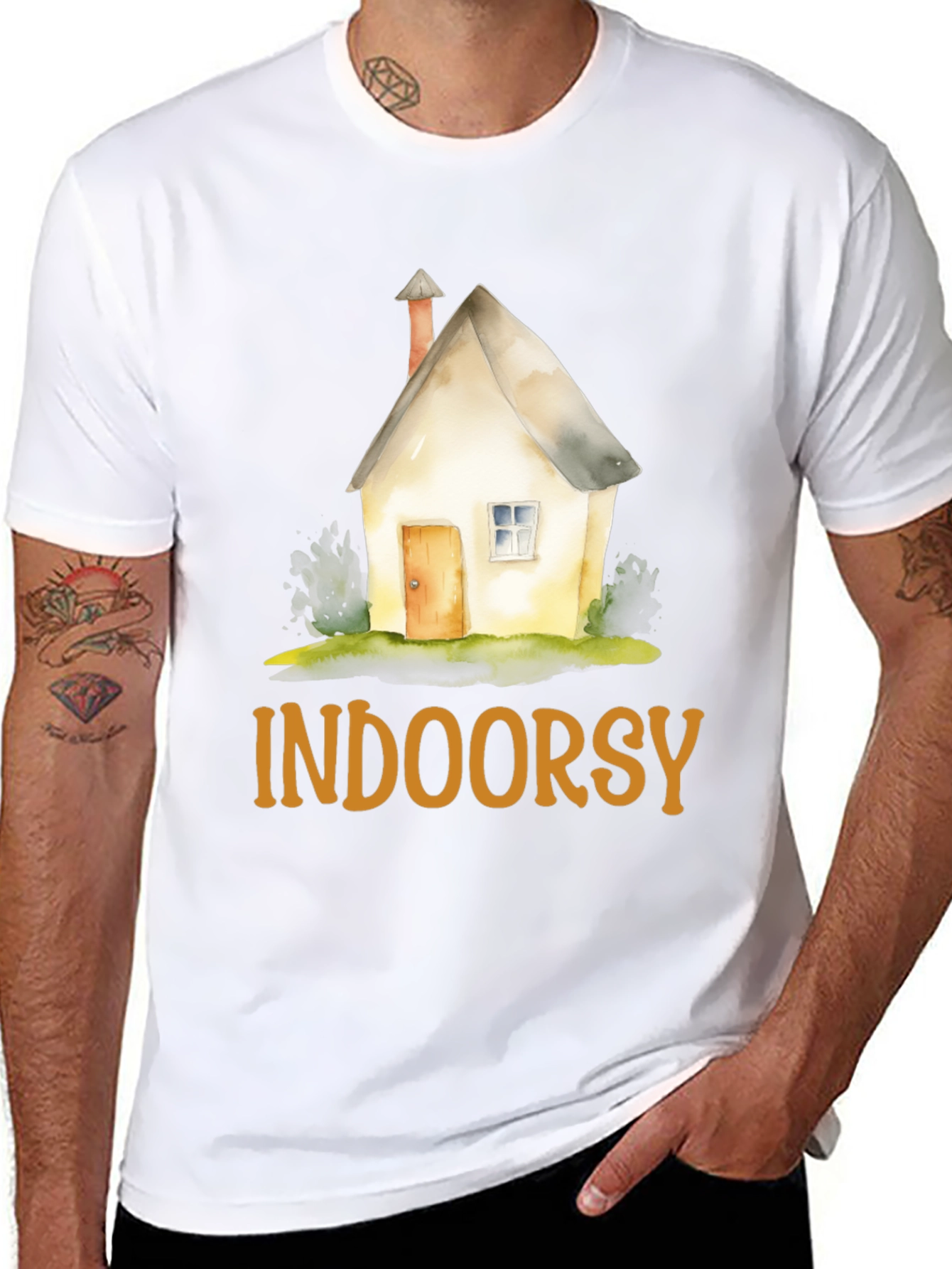 Indoorsy Graphic T-Shirt - Cozy Homebody Style