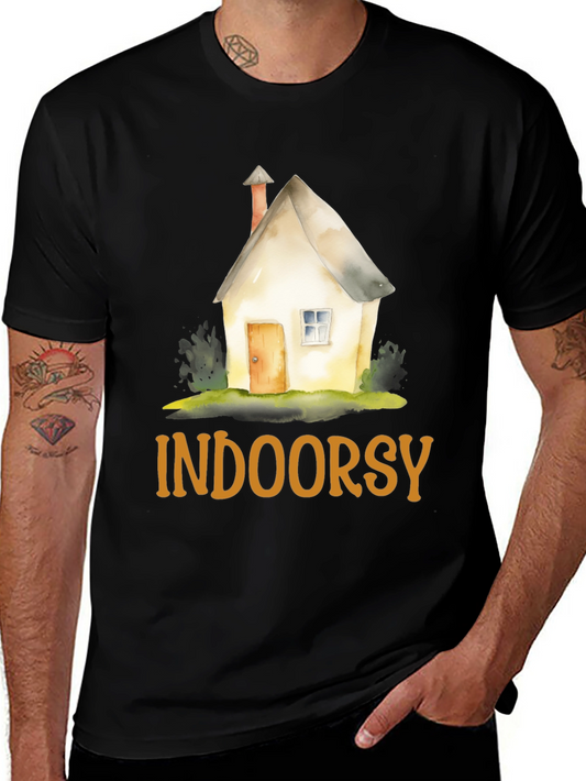 Indoorsy Graphic T-Shirt - Cozy Homebody Style