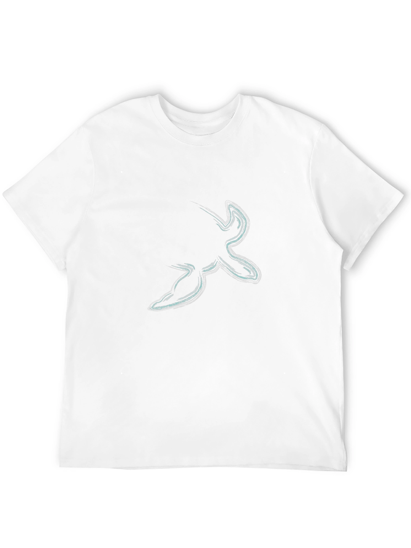 Abstract Graphic Black Cotton Casual T-Shirt