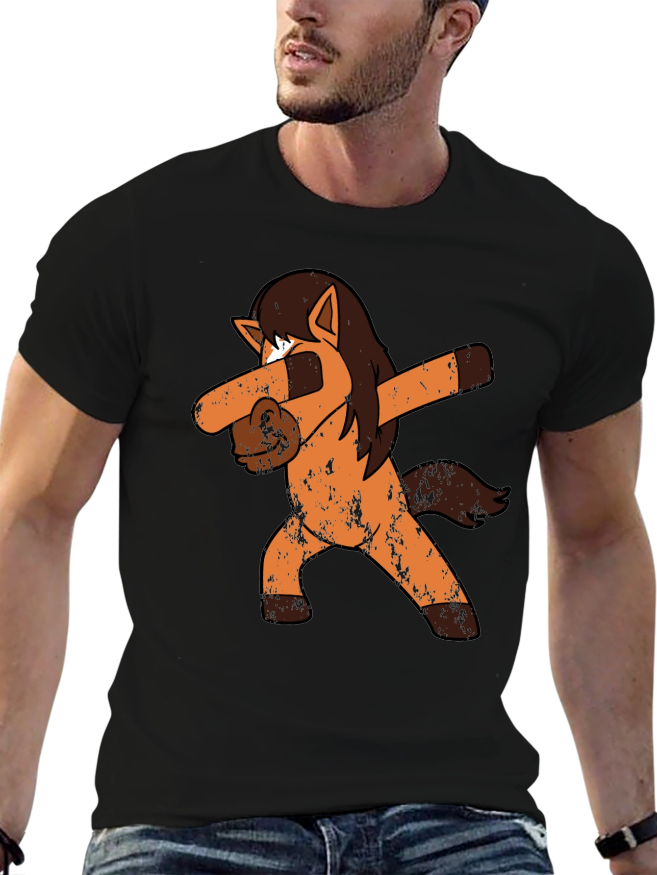 Dabbing Horse Graphic T-Shirt - Unisex