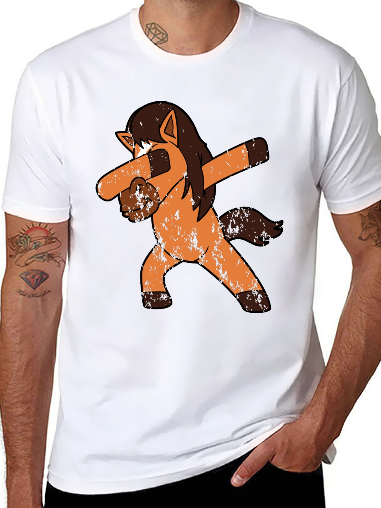 Dabbing Horse Graphic T-Shirt - Unisex