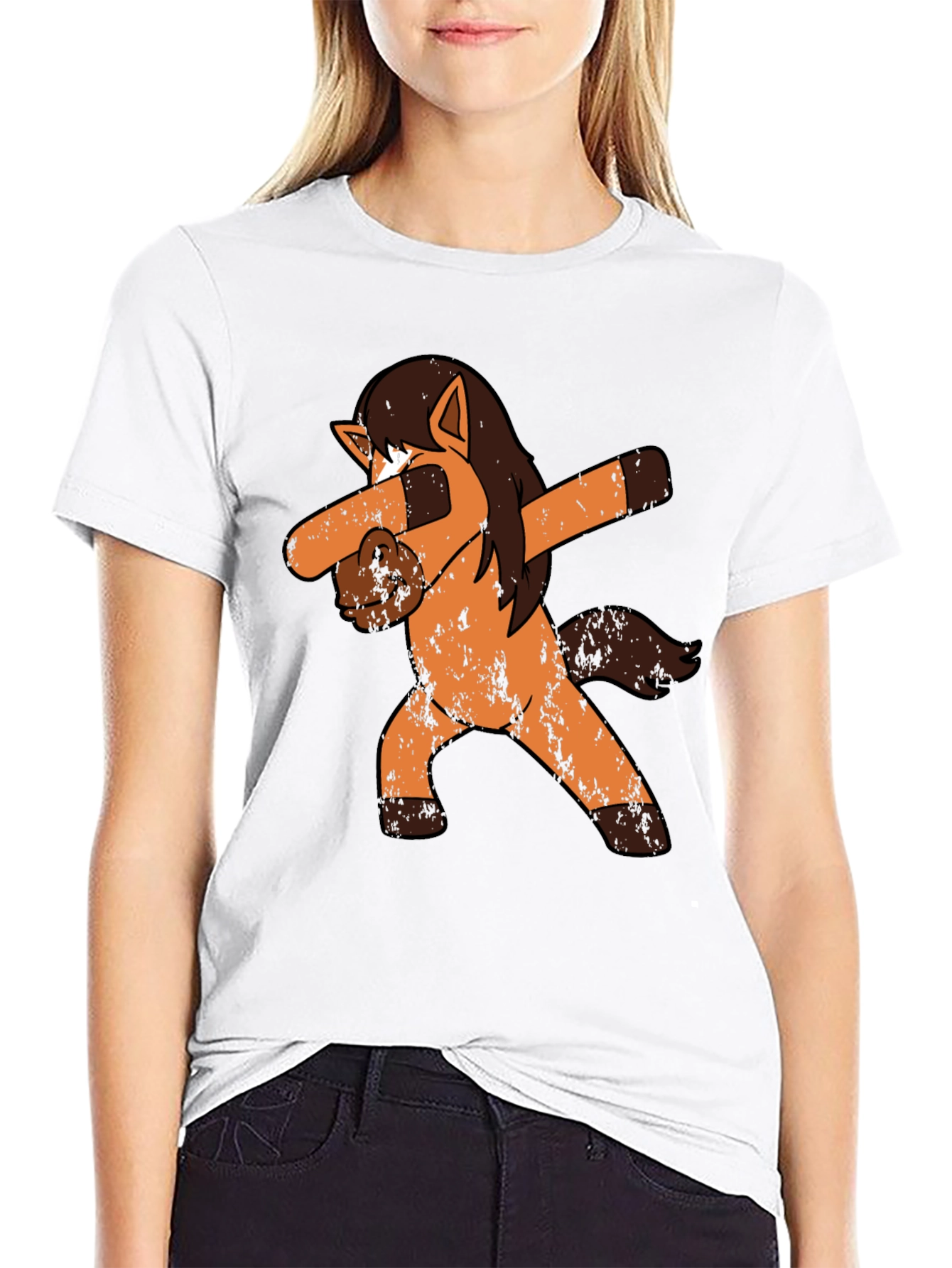 Dabbing Horse Graphic T-Shirt - Unisex