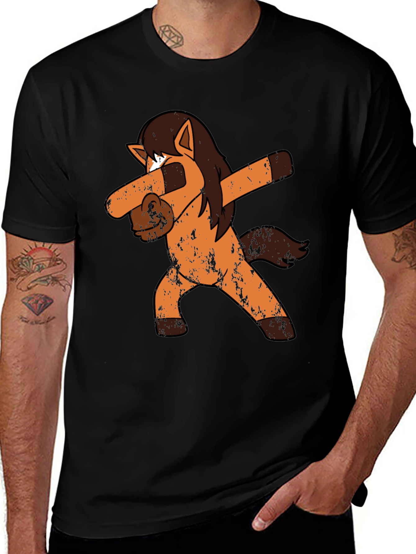 Dabbing Horse Graphic T-Shirt - Unisex