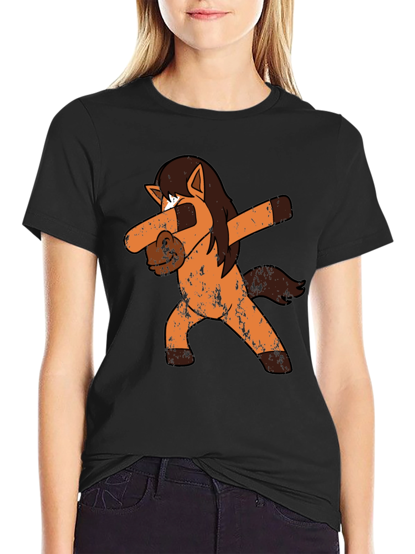 Dabbing Horse Graphic T-Shirt - Unisex