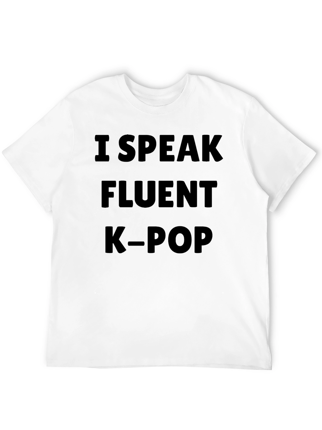 I Speak Fluent K-Pop Black T-Shirt